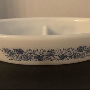 Elegant Blue Floral Bakeware Dish